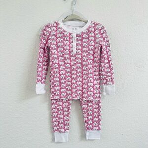 Roller Rabbit Pink Elephant Pajama Set 2T